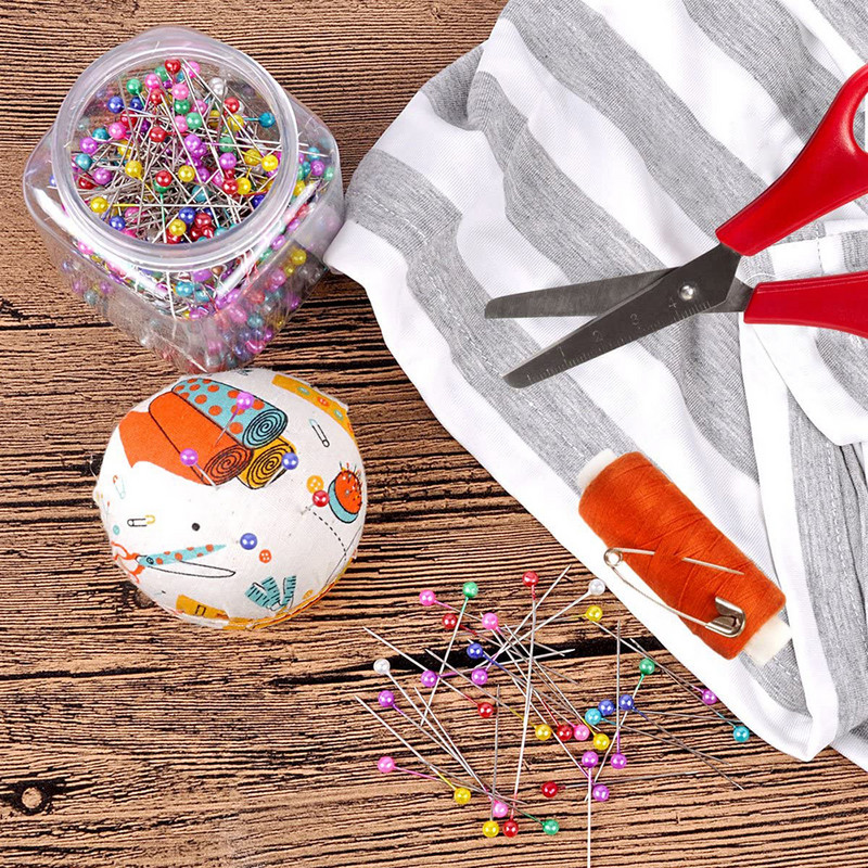 D&D 500 kom igle za prošivanje s bisernom glavom pakirane u bočicu s jastučićima za iglice presvučene tkaninom Alat za ukrašavanje vjenčanja Rukotvorine za šivanje