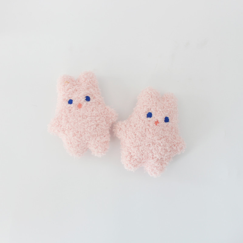 6 tk Cartoon plüüskaru riidest kleebised nukk pross riidest kleebised armsad ühes tükis küülikukoti tarvikud peakatted sokid müts