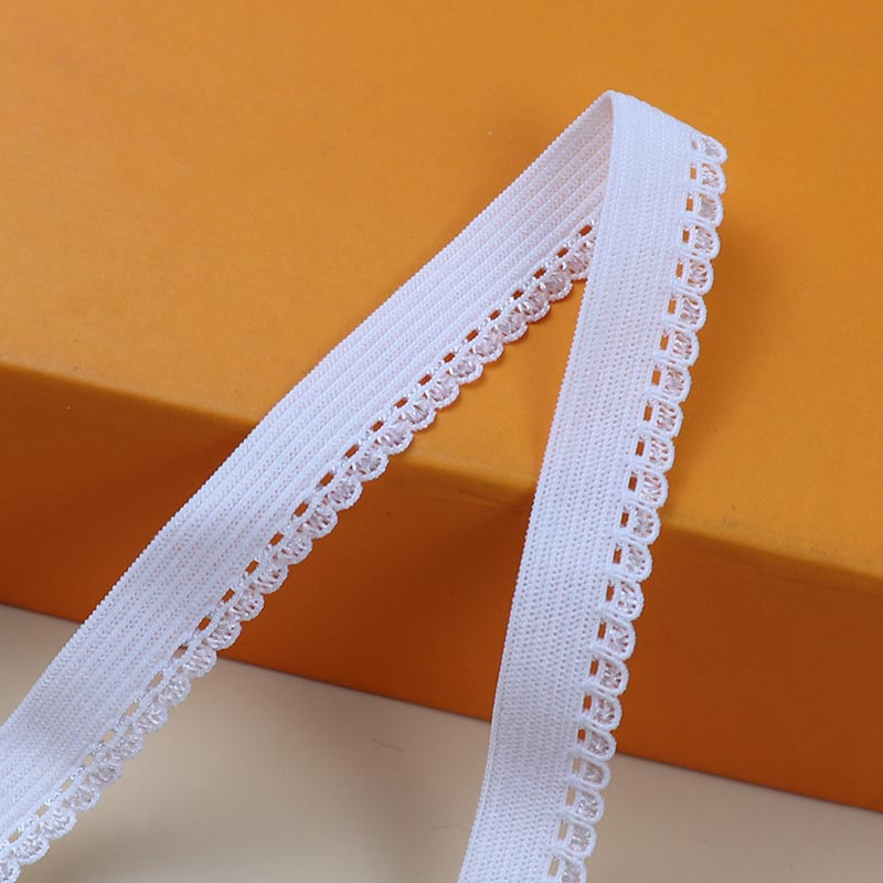 10 mm tamprios nėrinių apdailos elastinė juosta apatiniams liemenėlės drabužių siuvimo priedai „pasidaryk pats“ rankų darbo amatų audinys