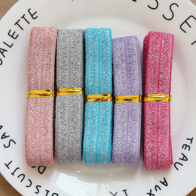 5 jardai / rinkinys 1 jardas vienai spalvai, 16 mm pločio atspausdintas lankstymas ant elastinės priešo juostelės, tamprios juostos, pasidaryk pats, amatų reikmenys