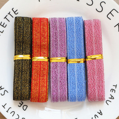 5 jardai / rinkinys 1 jardas vienai spalvai, 16 mm pločio atspausdintas lankstymas ant elastinės priešo juostelės, tamprios juostos, pasidaryk pats, amatų reikmenys