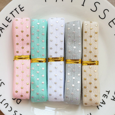 5 jardai / rinkinys 1 jardas vienai spalvai, 16 mm pločio atspausdintas lankstymas ant elastinės priešo juostelės, tamprios juostos, pasidaryk pats, amatų reikmenys