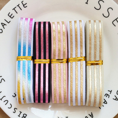 5 jardai / rinkinys 1 jardas vienai spalvai, 16 mm pločio atspausdintas lankstymas ant elastinės priešo juostelės, tamprios juostos, pasidaryk pats, amatų reikmenys