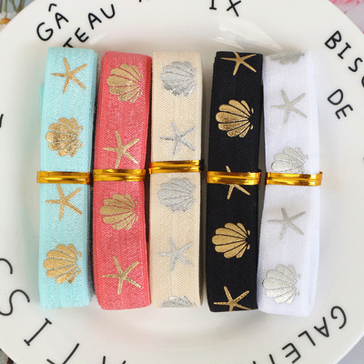 5 jardai / rinkinys 1 jardas vienai spalvai, 16 mm pločio atspausdintas lankstymas ant elastinės priešo juostelės, tamprios juostos, pasidaryk pats, amatų reikmenys