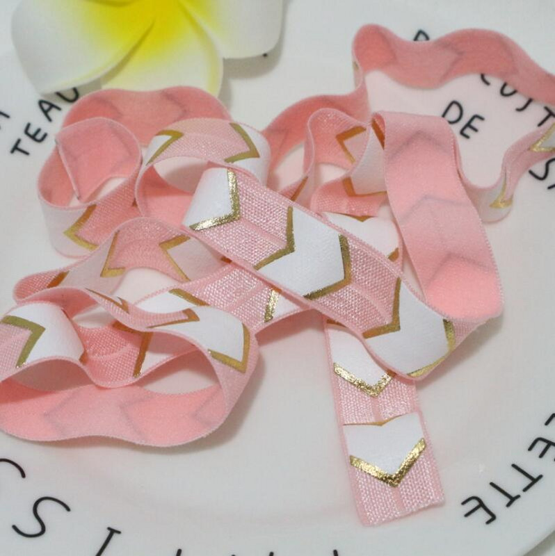 5 jardai / rinkinys 1 jardas vienai spalvai, 16 mm pločio atspausdintas lankstymas ant elastinės priešo juostelės, tamprios juostos, pasidaryk pats, amatų reikmenys