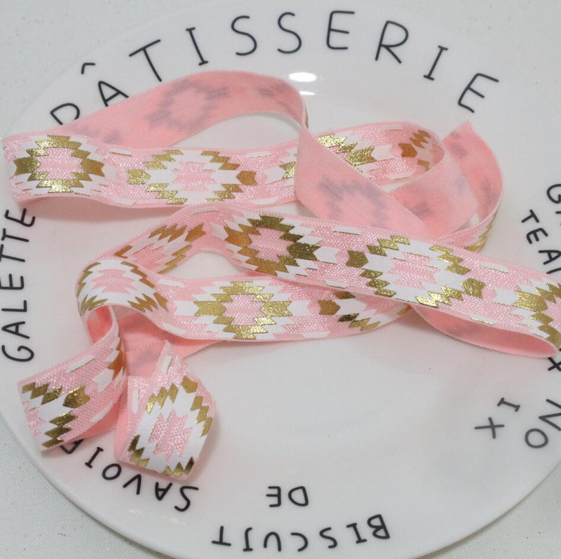 5 jardai / rinkinys 1 jardas vienai spalvai, 16 mm pločio atspausdintas lankstymas ant elastinės priešo juostelės, tamprios juostos, pasidaryk pats, amatų reikmenys