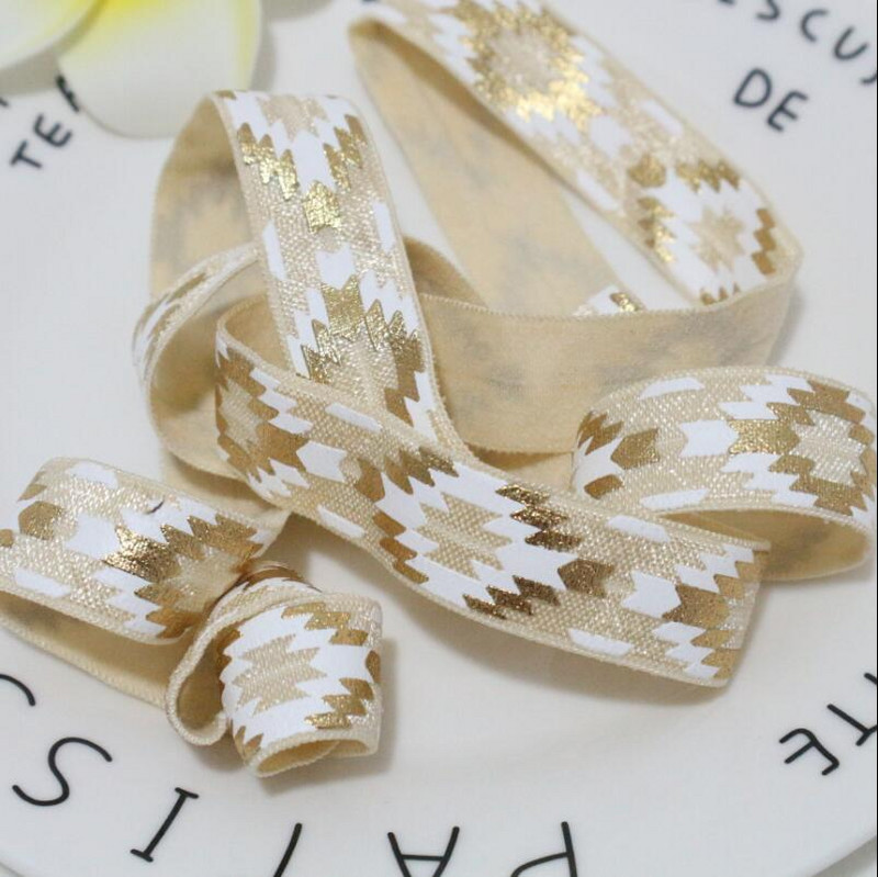 5 jardai / rinkinys 1 jardas vienai spalvai, 16 mm pločio atspausdintas lankstymas ant elastinės priešo juostelės, tamprios juostos, pasidaryk pats, amatų reikmenys