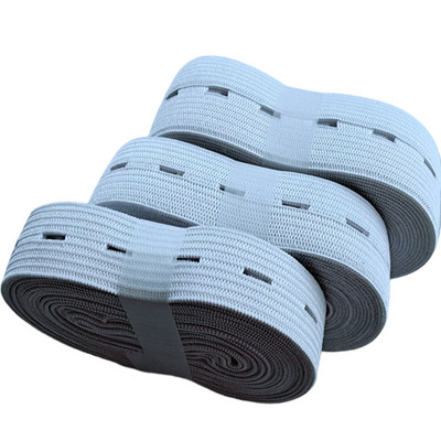 HL 3metrai/10metrai 15/20/25mm pasidaryk pats siuvimo priedai Mygtuko skylutė Trikotažo elastinės juostos Juostelė Juosta Balta/juoda vielos juosta