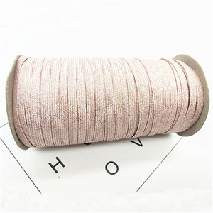 2/5 jardai / aikštelė 6 mm elastinė juostelė auksinė viela Blizganti elastinga elastinė juosta, skirta apdailai siuvimo audiniams, „pasidaryk pats“ drabužių siuvimo priedai