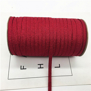 2/5 jardai / aikštelė 6 mm elastinė juostelė auksinė viela Blizganti elastinga elastinė juosta, skirta apdailai siuvimo audiniams, „pasidaryk pats“ drabužių siuvimo priedai