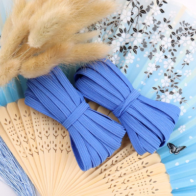 5 jardų 3/6/9 mm kaukė elastinga guminė juosta Fiat spalvinga labai elastinga virvė spandekso juostelė drabužiams juosmens juosta Tampri plaukų virvė