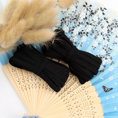 5 jardų 3/6/9 mm kaukė elastinga guminė juosta Fiat spalvinga labai elastinga virvė spandekso juostelė drabužiams juosmens juosta Tampri plaukų virvė