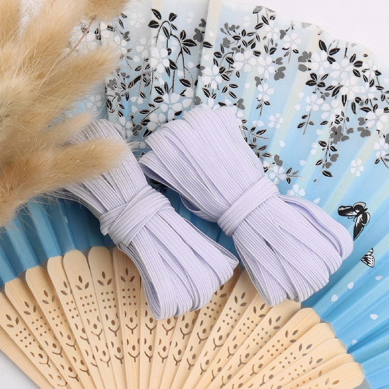 5 jardų 3/6/9 mm kaukė elastinga guminė juosta Fiat spalvinga labai elastinga virvė spandekso juostelė drabužiams juosmens juosta Tampri plaukų virvė