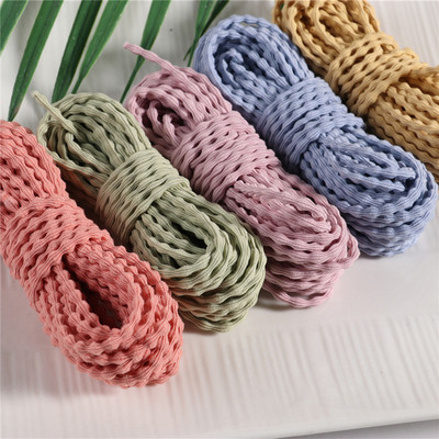 3 мм цветен корейски еластичен шнур с вълнообразен модел Качествена найлонова еластична лента Гумена лента за Направи си сам бижута Шивашки аксесоари 5 метра