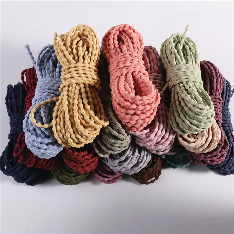 3 mm värviline Korea elastne nöör lainelise mustriga kvaliteet nailonist elastne riba kummipael DIY ehete õmblustarvikute jaoks 5 meetrit