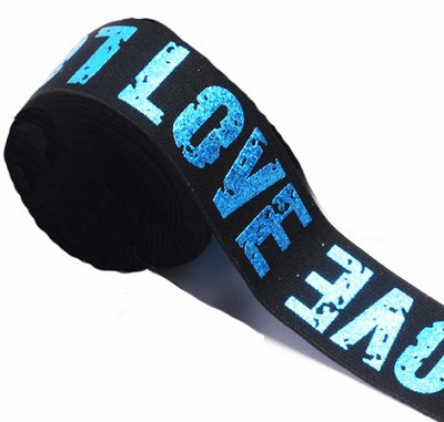 2/3/4 cm elastne riba trükkimine LOVE kummipael Klassikalise mustriga kiri Love elastne vöö rõivaste pükste jaoks Õmblustarbed