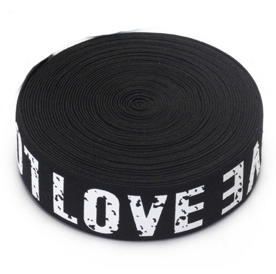 2/3/4 cm elastne riba trükkimine LOVE kummipael Klassikalise mustriga kiri Love elastne vöö rõivaste pükste jaoks Õmblustarbed