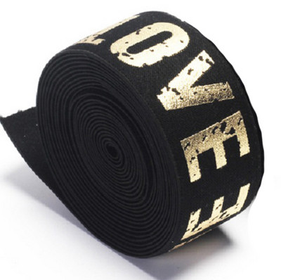 2/3/4 cm elastne riba trükkimine LOVE kummipael Klassikalise mustriga kiri Love elastne vöö rõivaste pükste jaoks Õmblustarbed