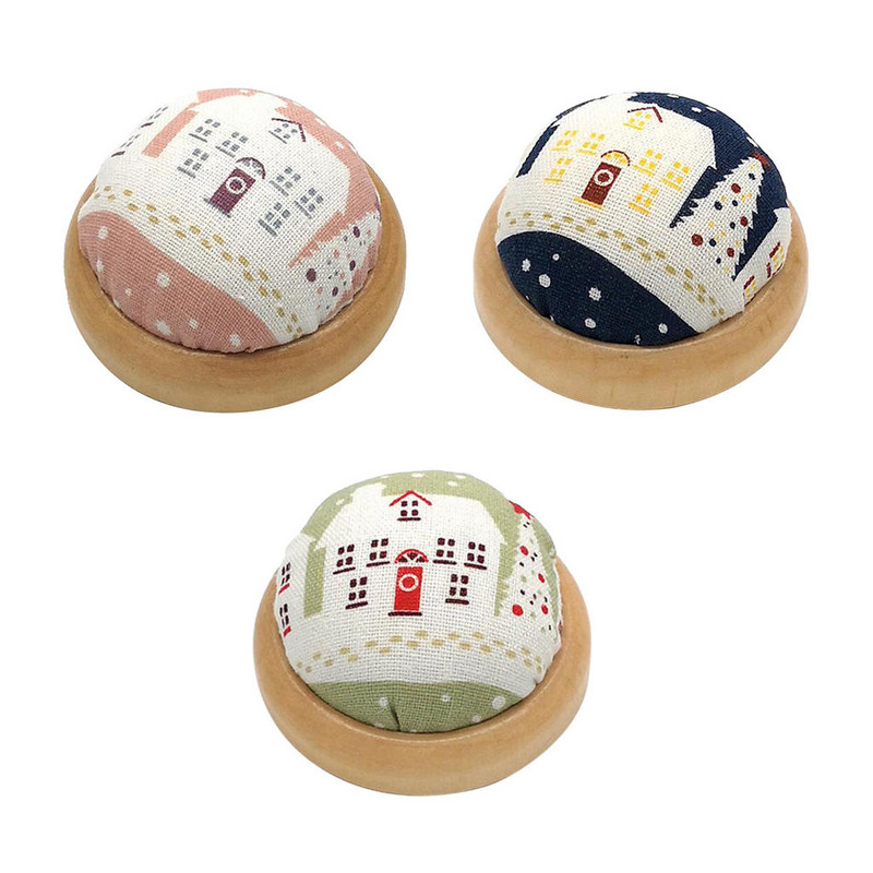 Bumbac pânză ace pernă bază din lemn design pernuță accesorii de cusut