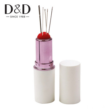 D&D New Lipstick Needle Pin Cushion Retractable Portable Mini Safety Durable Cushions Pins Holder Шевни инструменти