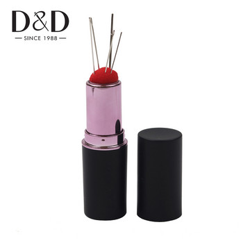 D&D New Lipstick Needle Pin Cushion Retractable Portable Mini Safety Durable Cushions Pins Holder Шевни инструменти