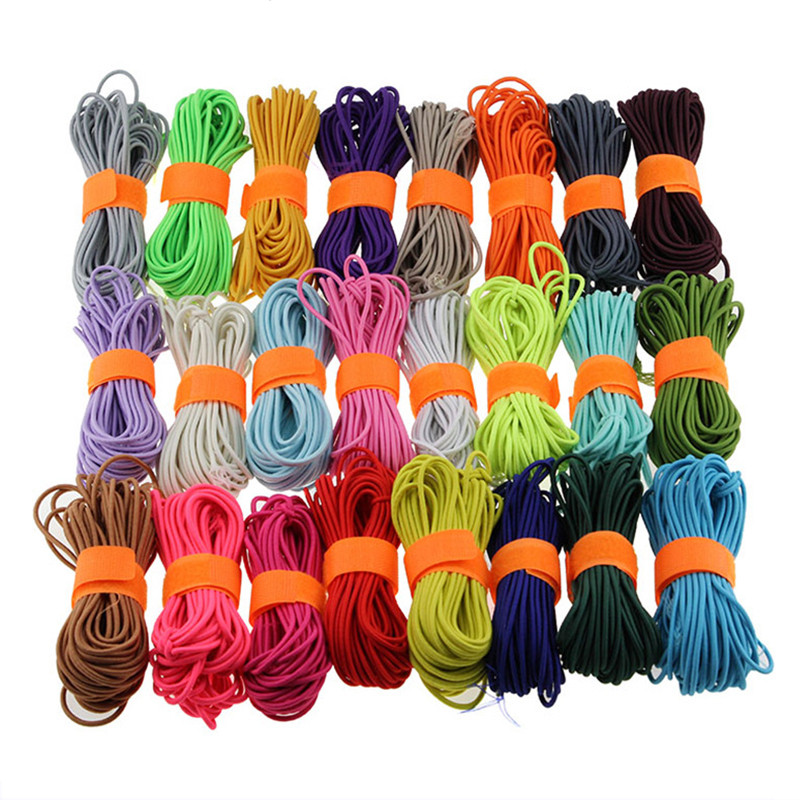 10 meetrit/partii 2,8 mm kõrgkvaliteetne ümmargune elastne riba elastne nöör köis kummipael DIY õmblustööd tarvikud ehete valmistamiseks