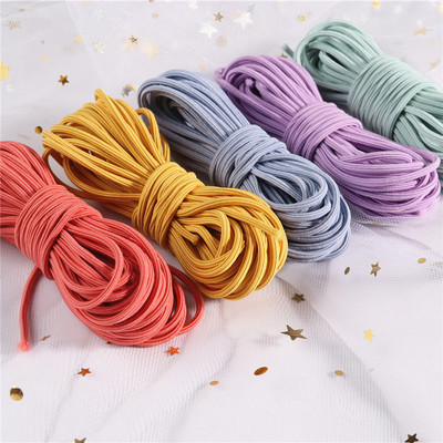 5 Meters 2mm Eco-Friendly Round Rubber Elastic Cord Stretch Elastic Bands Rope Jewelry Bracelets Making Garment Tag DIY Craft