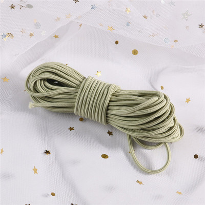 5 μέτρα 2mm φιλικό προς το περιβάλλον Στρογγυλό ελαστικό κορδόνι ελαστικό ελαστικό κορδόνι με σχοινί Κοσμήματα βραχιόλια Making Garment Tag DIY Craft