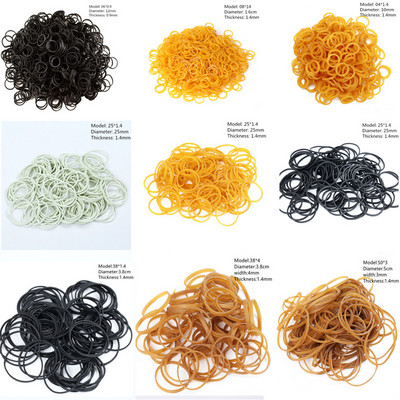 100 Pcs Various size Elastic Rubber Bands, Adhesives Fasteners Tapes Elastic Bands Office Students School Stationery Supplies