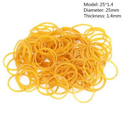 100 vnt. Įvairių dydžių elastinės guminės juostos, lipnios medžiagos Tvirtinimo juostos elastinės juostos Biuro mokiniams Mokyklinės kanceliarinės prekės