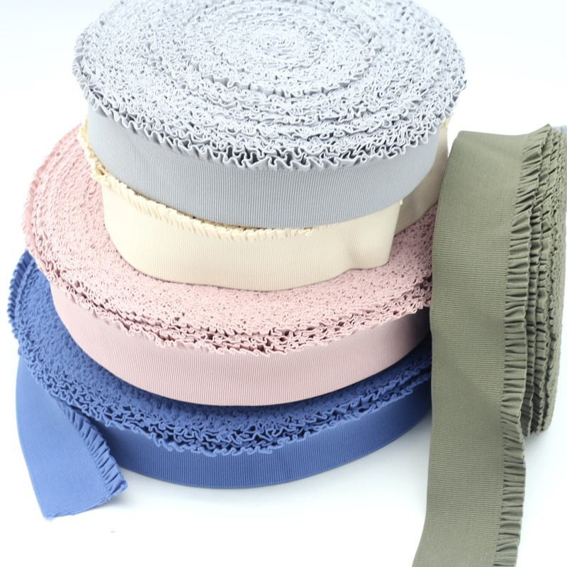 58 χιλιοστά πολύχρωμη πλισέ δαντέλα ελαστική ταινία φανέλα μέσης ψηλή ελαστική λαστιχένια κορδέλα DIY Χειροποίητο ράψιμο αξεσουάρ ενδυμάτων 1 αυλή