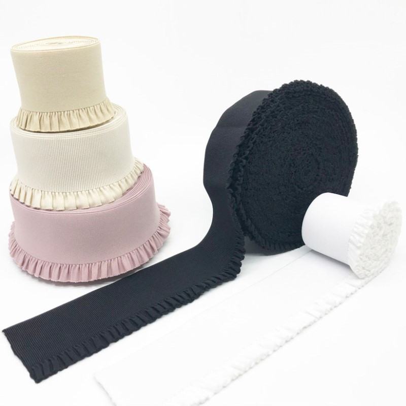 58 χιλιοστά πολύχρωμη πλισέ δαντέλα ελαστική ταινία φανέλα μέσης ψηλή ελαστική λαστιχένια κορδέλα DIY Χειροποίητο ράψιμο αξεσουάρ ενδυμάτων 1 αυλή