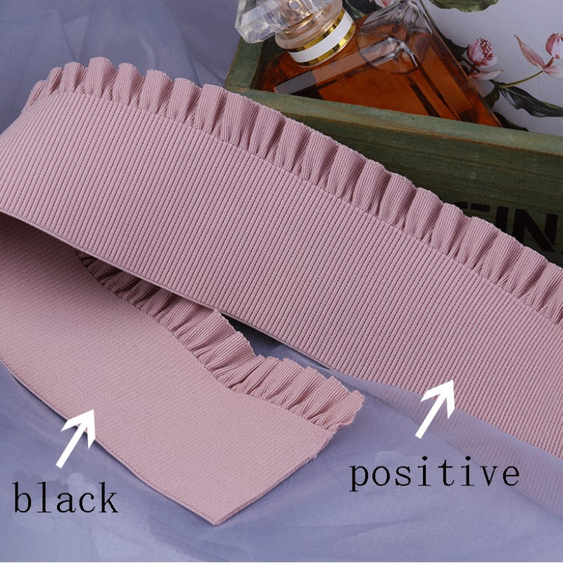 58 χιλιοστά πολύχρωμη πλισέ δαντέλα ελαστική ταινία φανέλα μέσης ψηλή ελαστική λαστιχένια κορδέλα DIY Χειροποίητο ράψιμο αξεσουάρ ενδυμάτων 1 αυλή