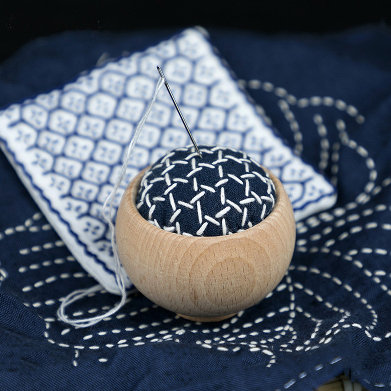 Chzimade 1tk Jaapani puidust õmblusnõela nööpnõela padja aluse hoidik nõelapadja õmblustarvikud isetegemise ristpistes käsitöö