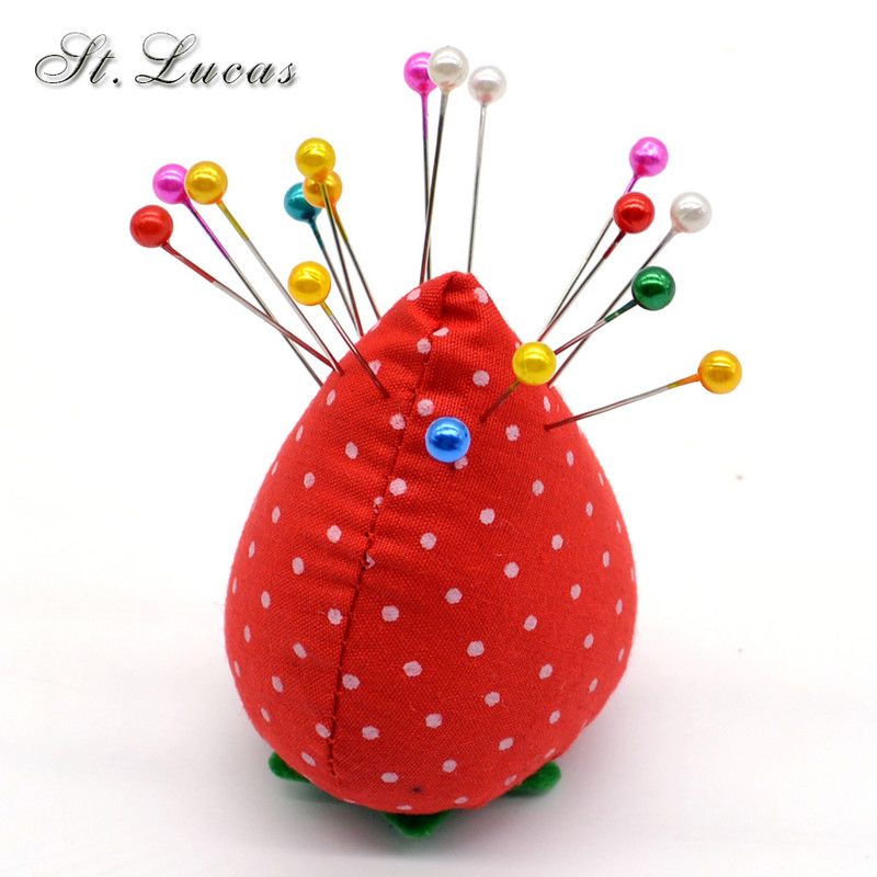 1 vnt. rutulinio pomidoro formos adatos pagalvėlė su elastiniu riešo diržu „pasidaryk pats“ rankdarbių įrankis, skirtas susiūti rankdarbiams.