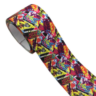 25mm 38mm 1 Meter/Lot Love Heart Print Ένδυμα Μέση Δυνατό ελαστικό πλέγμα DIY Τσάντες ιμάντων ρούχων Αξεσουάρ ραψίματος