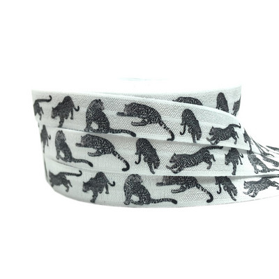 16mm leu de mare imprimeu fluture animal pliat peste bandă elastică bandă de cusut artizanat manual accesorii bricolaj bentiță pentru copii legături de păr