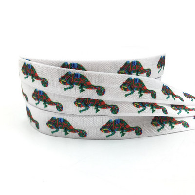 16mm leu de mare imprimeu fluture animal pliat peste bandă elastică bandă de cusut artizanat manual accesorii bricolaj bentiță pentru copii legături de păr