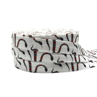 16mm leu de mare imprimeu fluture animal pliat peste bandă elastică bandă de cusut artizanat manual accesorii bricolaj bentiță pentru copii legături de păr