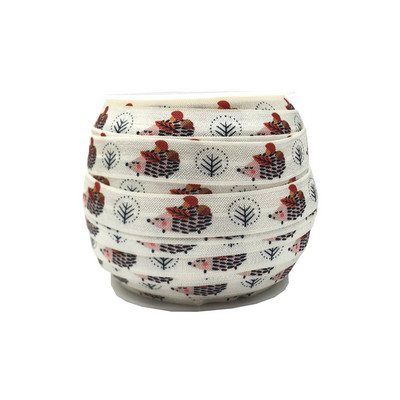 16mm leu de mare imprimeu fluture animal pliat peste bandă elastică bandă de cusut artizanat manual accesorii bricolaj bentiță pentru copii legături de păr