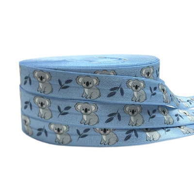 16mm leu de mare imprimeu fluture animal pliat peste bandă elastică bandă de cusut artizanat manual accesorii bricolaj bentiță pentru copii legături de păr