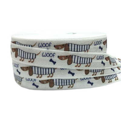 16mm leu de mare imprimeu fluture animal pliat peste bandă elastică bandă de cusut artizanat manual accesorii bricolaj bentiță pentru copii legături de păr