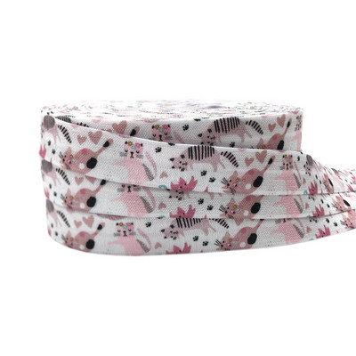 16mm leu de mare imprimeu fluture animal pliat peste bandă elastică bandă de cusut artizanat manual accesorii bricolaj bentiță pentru copii legături de păr