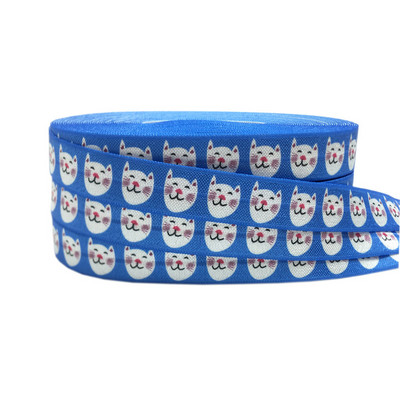 16mm leu de mare imprimeu fluture animal pliat peste bandă elastică bandă de cusut artizanat manual accesorii bricolaj bentiță pentru copii legături de păr