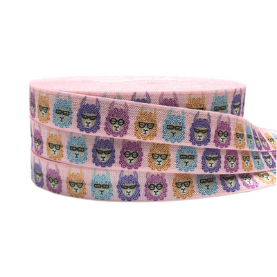 16mm leu de mare imprimeu fluture animal pliat peste bandă elastică bandă de cusut artizanat manual accesorii bricolaj bentiță pentru copii legături de păr