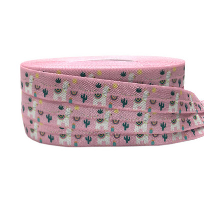 16mm leu de mare imprimeu fluture animal pliat peste bandă elastică bandă de cusut artizanat manual accesorii bricolaj bentiță pentru copii legături de păr