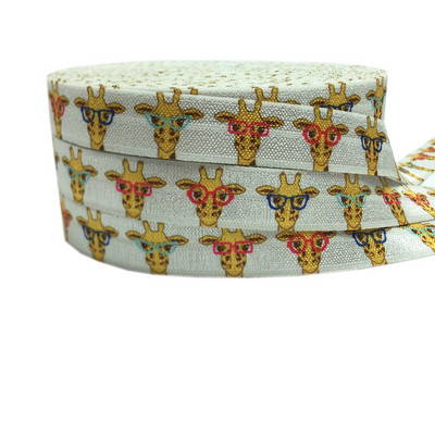 16mm leu de mare imprimeu fluture animal pliat peste bandă elastică bandă de cusut artizanat manual accesorii bricolaj bentiță pentru copii legături de păr