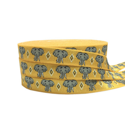 16mm leu de mare imprimeu fluture animal pliat peste bandă elastică bandă de cusut artizanat manual accesorii bricolaj bentiță pentru copii legături de păr