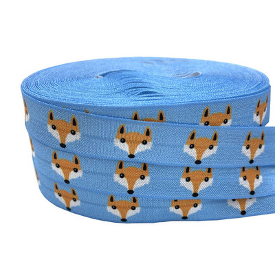 16mm leu de mare imprimeu fluture animal pliat peste bandă elastică bandă de cusut artizanat manual accesorii bricolaj bentiță pentru copii legături de păr