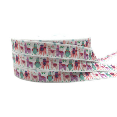 16mm leu de mare imprimeu fluture animal pliat peste bandă elastică bandă de cusut artizanat manual accesorii bricolaj bentiță pentru copii legături de păr